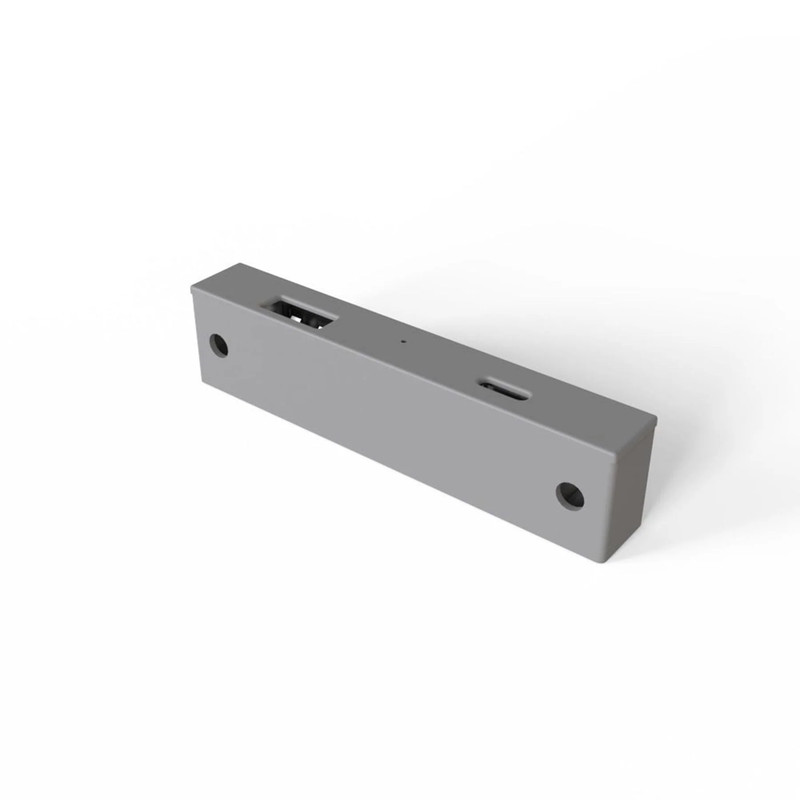 5V Rectangular Recessed or Surface Mount USB Charger Gray
